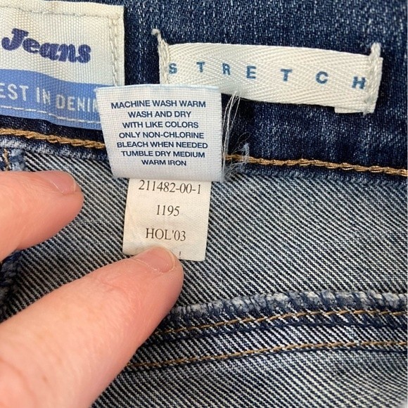 Old Navy Blue Jeans Button Fly Women’s Size 6 Stretch Cotton Blend Blue Denim - Picture 4 of 5